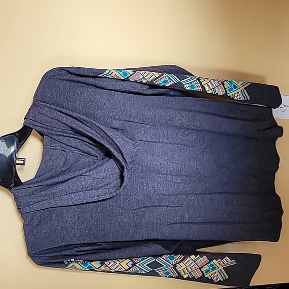 ANVIL lightweight pockets and hood sz L navy blue - Picture 4 of 4